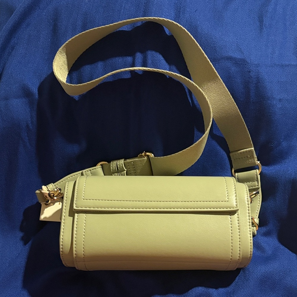 Madison West Light Green Cylinder Crossbody Bag